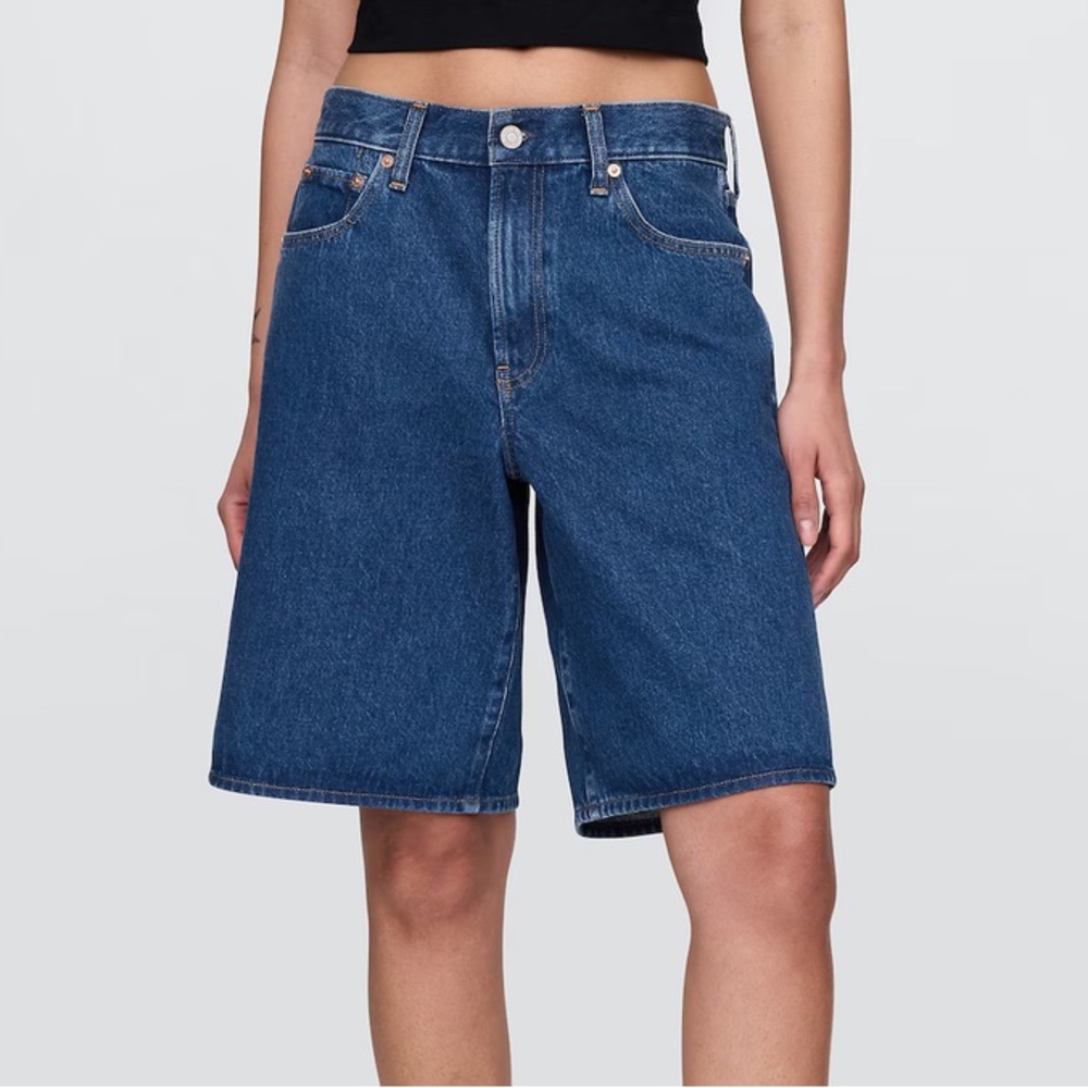NEW Gap longline denim shorts jorts